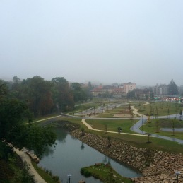 A park near our apartment- look at all the fog...